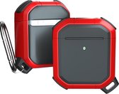 Apple Airpods Pro Armor Case - TPU - Sleutelhanger - Hardcase - Apple Airpods - Rood