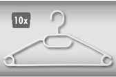 10 PIECES Cintres Blanc | Barre de pantalon | Cintre en plastique | Cintre pour pantalon | Couleur : BLANC | Pack de 10 pièces