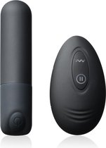 INTY Toys - Pulse - Vibro Bullet met draadloze afstandsbediening - Mini Vibrator - Koppel Vibrator - Clitoris Stimulator - 10 Standen - Ultra sterke trillingen - Oplaadbaar via USB - 100% Silicone - Waterbestendig - Zwart