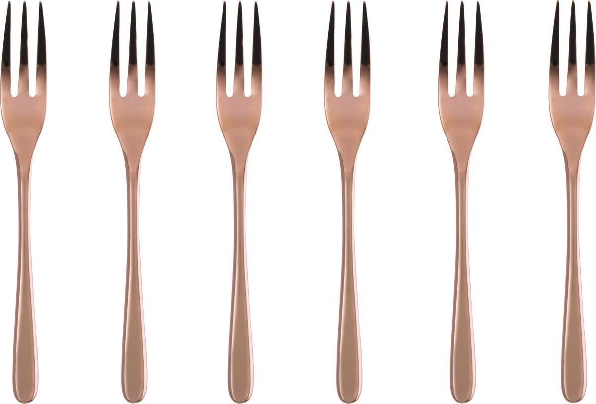 Goedkoopste Sambonet Gebaksvorkjes Taste Koper 6 Stuks