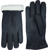 Laimböck leren handschoenen heren model Eton Kleur: Zwart, Maat: 8.5