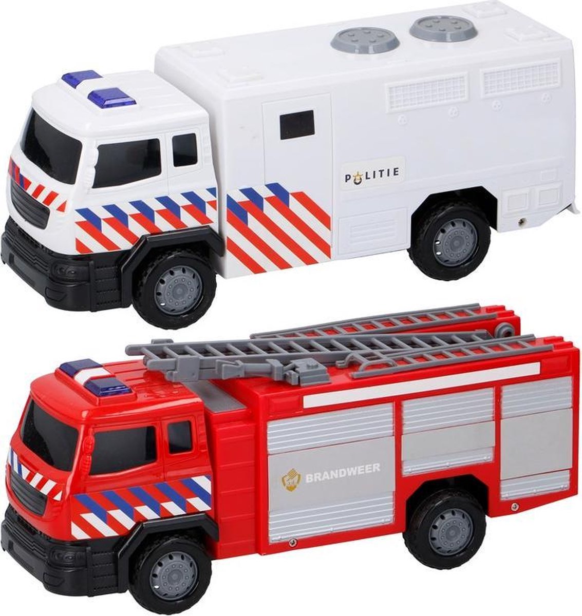 Brandweerwagen met Friction, Licht en Geluid - GearBox