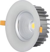 60W COB LED inbouwspot 60 ° Ø230x128mm inbouw - Wit licht - Overig - wit - Unité - Wit Neutre 4000K - 5500K - SILUMEN
