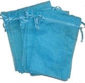 Organza zakjes - licht blauw 10x15 cm - 100 stuks / cadeauzakjes