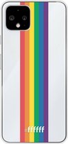 6F hoesje - geschikt voor Google Pixel 4 -  Transparant TPU Case - #LGBT - Vertical #ffffff