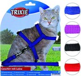 Trixie tuig voor kat met riem metalen gespen assorti 22-42x1 cm 125 cm