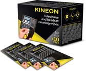 Kineon schoonmaakdoekjes voor telefoon en headsets, individueel verpakt, doos van 50 + 10 gratis