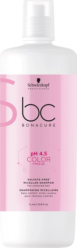 Schwarzkopf BC pH 4.5 Shampooing Micellaire sans Sulfate Color Freeze  1000ml | bol