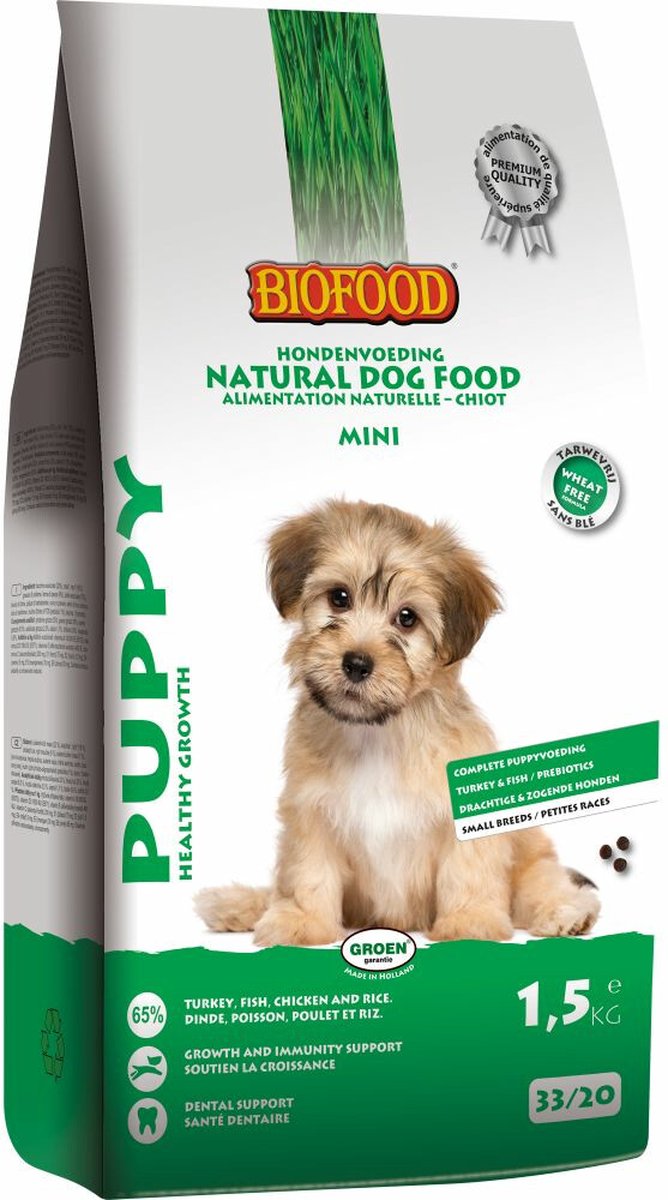 Biofood BF Petfood Small Breed Puppy - 4 x 1,5 kg - Voordeelverpakking