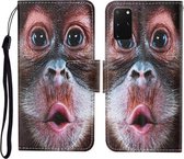 Voor Samsung Galaxy S20 + Gekleurde Tekening Patroon Horizontale Flip Leren Case met Houder & Kaartsleuven & Portemonnee & Lanyard (Orang-oetan)