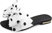 Summer Ladies Wild Word Slippers Bow antislip strandschoenen, maat: 36 (wit)