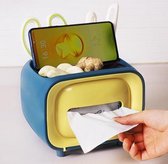 Creatieve multifunctionele desktop-tv-weefsellade opbergdoos (geel)