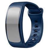 Voor Samsung Gear Fit2 Pro siliconen vervangende horlogeband, maat: S (middernachtblauw)