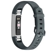 Siliconen polsband in effen kleur voor FITBIT Alta / HR (donkergrijs)