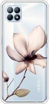 Voor OPPO Reno4 SE Gekleurde tekening Clear TPU Cover Beschermhoesjes (A Lotus)