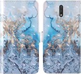 Voor Nokia 2.3 3D-schilderij Gekleurd tekenpatroon Horizontaal Flip TPU + PU-lederen hoes met houder & kaartsleuven & portemonnee & lanyard (Melkweg)