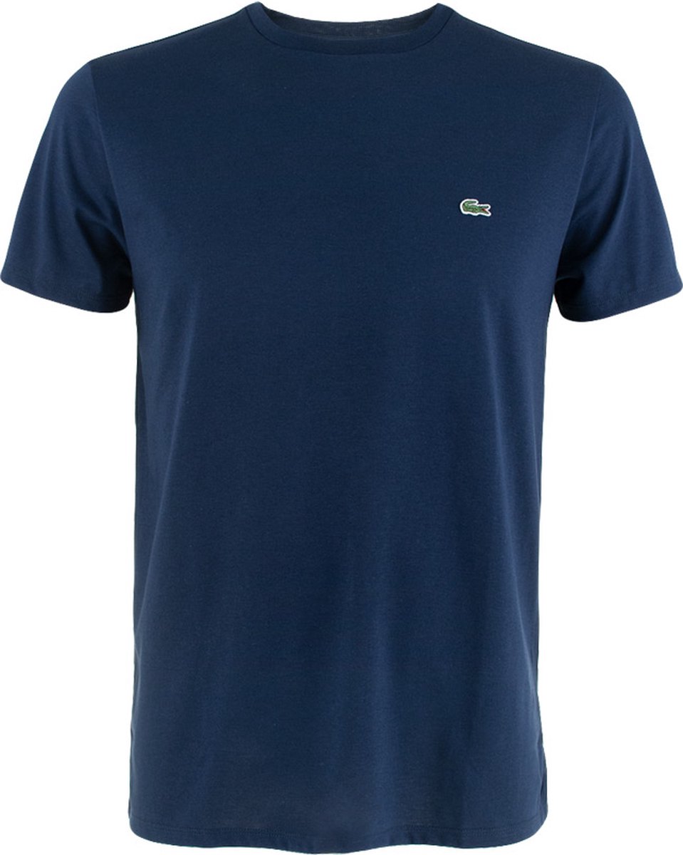 Lacoste heren small logo O-hals shirt Blauw