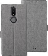 Voor Nokia 2.4 ViLi K-serie schokbestendig TPU + PU lederen magnetische gesp horizontale flip case met kaartsleuven & portemonnee & houder (grijs)