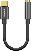 Baseus L54 Type-C male naar 3,5 mm vrouwelijke adapter met kabel (zwart)