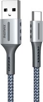 Remax RC-003a 2.4A Type-C / USB-C Barrett-serie oplaadgegevenskabel, lengte: 1m (zilver)