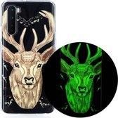 Voor OnePlus Nord Luminous TPU zachte beschermhoes (Deer Head)