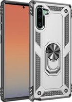 Armor Shockproof TPU + PC beschermhoes voor Galaxy Note10 / Note10 5G, met 360 graden rotatiehouder (zilver)