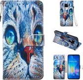 Leren beschermhoes voor Huawei Mate 20 (Blue Cat)