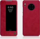 Voor Huawei Mate 30 NILLKIN QIN Series Crazy Horse Texture Horizontale Flip Leather Case, met Card Slot (Red)