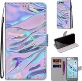 Voor Huawei Honor 9 Gekleurde Tekening Cross Textuur Horizontale Flip PU Lederen Case met Houder & Kaartsleuven & Portemonnee & Lanyard (Fluorescerende Watertextuur)