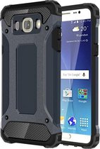 Voor Galaxy J7 (2016) / J710 Tough Armor TPU + PC combinatiebehuizing (donkerblauw)
