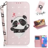 Voor Galaxy A90 5G 3D Gekleurde Tekening Horizontale Flip PU Lederen Case met Houder & Kaartsleuven & Portemonnee (Love Bear)