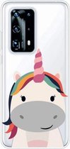 Voor Huawei P40 Pro + Shockproof Painted TPU beschermhoes (Fat Unicorn)