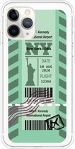 Voor iPhone 11 Pro Boarding Pass Series TPU telefoon beschermhoes (groen New York)