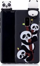 Voor Galaxy S9 schokbestendige Cartoon TPU beschermhoes (drie panda's)