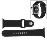 Voor Apple Watch Sport 42 mm hoogwaardige, langere rubberen sporthorlogeband met pin-and-puck-sluiting (zwart)