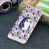 Pinguïnpatroon Transparant TPU Soft Case voor Huawei Y9 2018