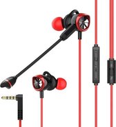 Langsdom G200X in-ear bedrade bediening gaming-oortelefoon, kabellengte: 1,2 m (rood)