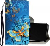 Voor Vivo Y50 / Y30 3D Gekleurde Tekening Horizontale Flip PU Leren Case met Houder & Kaartsleuven & Portemonnee (Jade Vlinder)