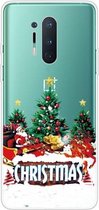 Voor OnePlus 8 Pro Christmas Series transparante TPU beschermhoes (Retro Old Man)