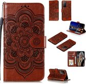 Voor Huawei Honor X10 Mandala Embossing Patroon Horizontale Flip Leren Case met Houder & Kaartsleuven & Portemonnee & Fotolijst & Lanyard (Bruin)