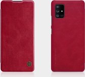 Voor Samsung Galaxy A71 5G NILLKIN QIN Series Crazy Horse Texture Horizontale Flip lederen tas met kaartsleuf (rood)