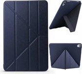 ENKAY Lambskin Texture + TPU Bottom Case Horizontale Vervorming Flip Leather Case voor iPad Pro 11 inch (2018), met drievoudige houder en slaap- / wekfunctie (blauw)