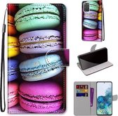 Voor Samsung Galaxy S20 + Gekleurde Tekening Cross Textuur Horizontale Flip PU Lederen Case met Houder & Kaartsleuven & Portemonnee & Lanyard (Kleurrijke Laagcake)