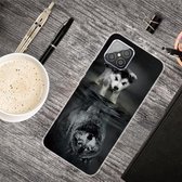 Voor Huawei Nova 8 SE schokbestendig geverfd transparant TPU beschermhoes (reflecterende wolf)