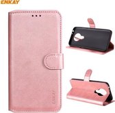 Voor Nokia 3.4 / 7.3 ENKAY Hat-Prince ENK-PUC032 Horizontale Flip PU lederen tas met houder & kaartsleuven & portemonnee (roze)