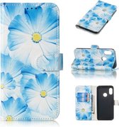 Gekleurde tekening Marmerpatroon Horizontale Flip PU lederen hoes met houder & kaartsleuven & portemonnee voor Xiaomi Redmi 6 Pro / Mi A2 Lite (Orchid)