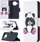 Voor Xiaomi Mi 10T Lite 5G Gekleurd tekeningpatroon Horizontale flip lederen tas met houder & kaartsleuven & portemonnee (Panda)