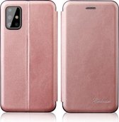 Voor Samsung Galaxy Note20 Ultra Integrated Voltage Retro Texture Magnetic TPU + PU Leather Case met Card Slot & Holder (Rose Gold)