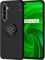 Voor OPPO Realme X50 Pro 5G metalen ringhouder 360 graden roterende TPU-hoes (zwart + zwart)