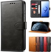 Voor Samsung Galaxy A21s GUSSIM zakelijke stijl horizontale flip lederen tas met houder & kaartsleuven & portemonnee (zwart)